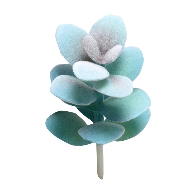 Rounded Paddle assorted blue artificial succulent picks
