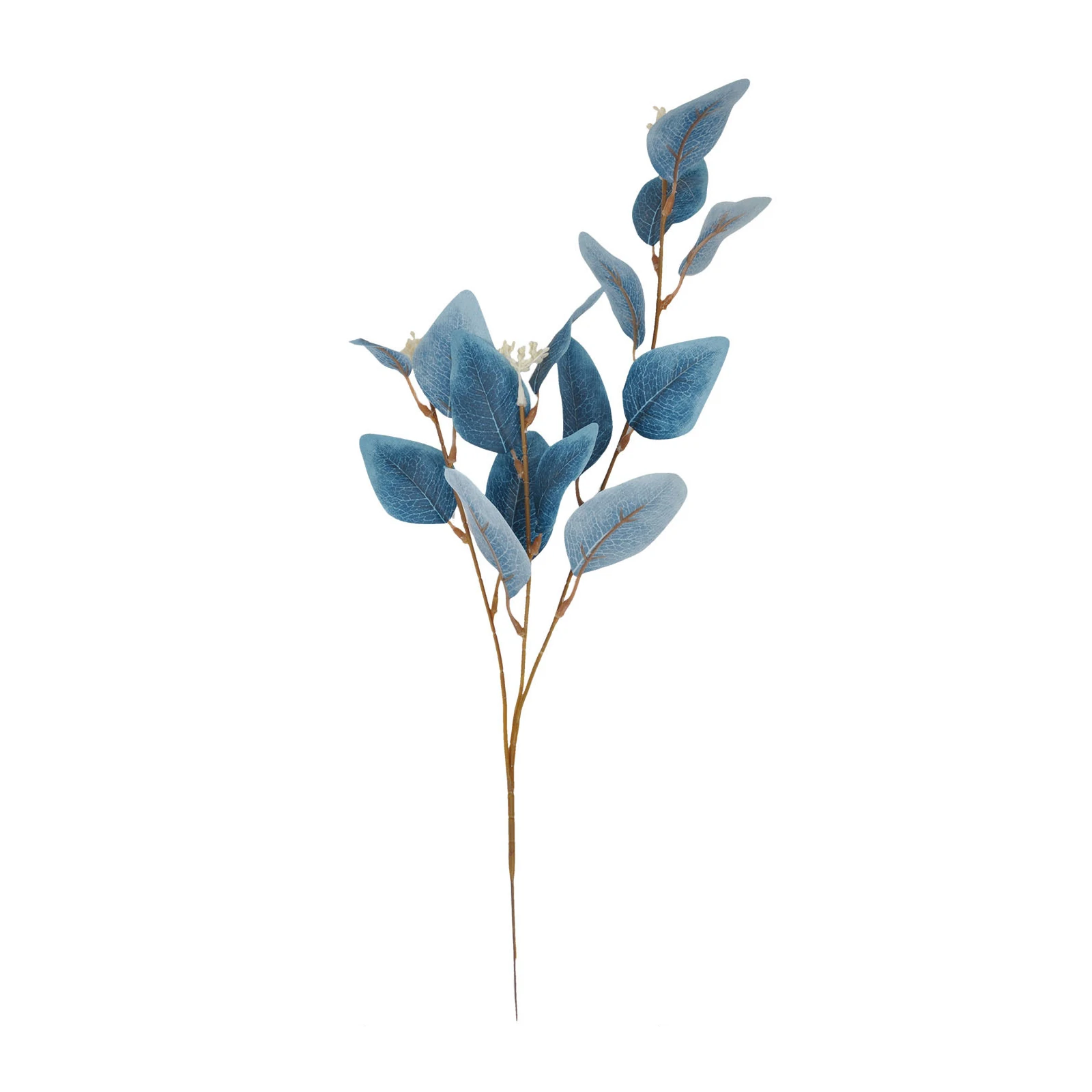 Blue colored artificial eucalyptus spray