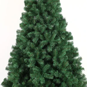 Close-up of branch full PVC artificial christmas tree