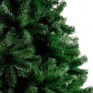 Close-up of full PVC artificial christmas tree