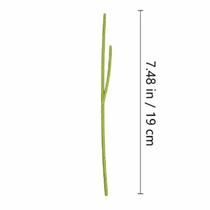 Specification diagram for green Forked Artificial Flower Stem