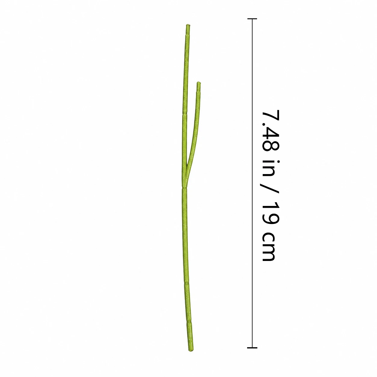 Specification diagram for green Forked Artificial Flower Stem