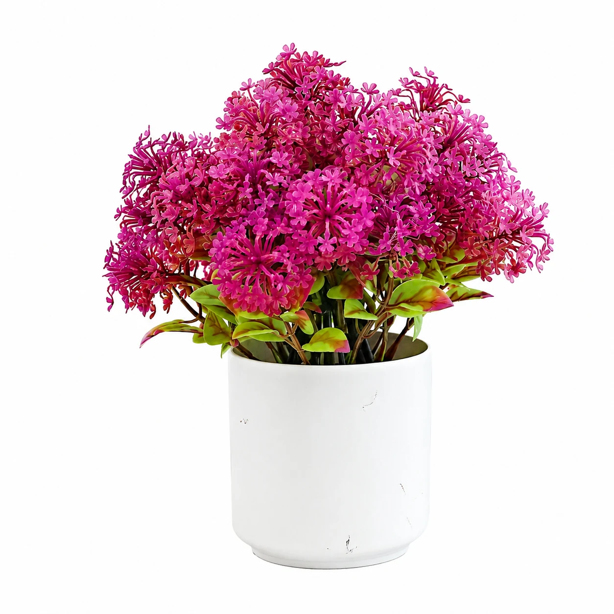 Fuchsia mini potted artificial baby's breath plant