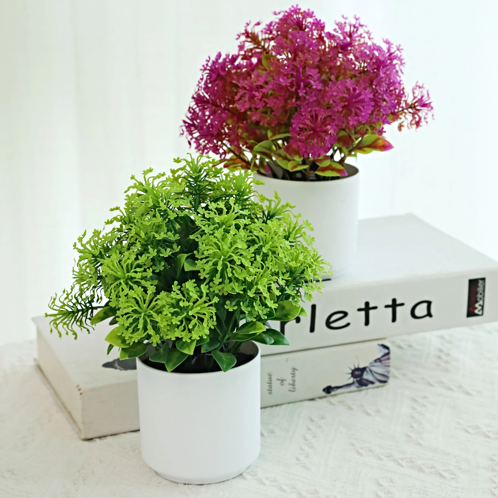 Green Fuchsia Comparison for mini potted artificial baby's breath plant