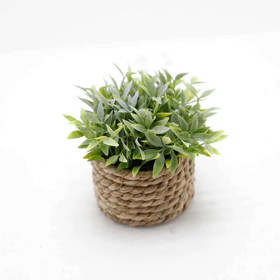 Narrow Leaf mini potted artificial eucalyptus plant set