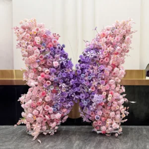 Alternate view of pink purple butterfly flower backdrop
