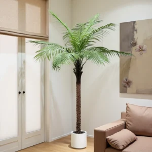 Potted Artificial Areca Palm Tree Collection displayed for interior