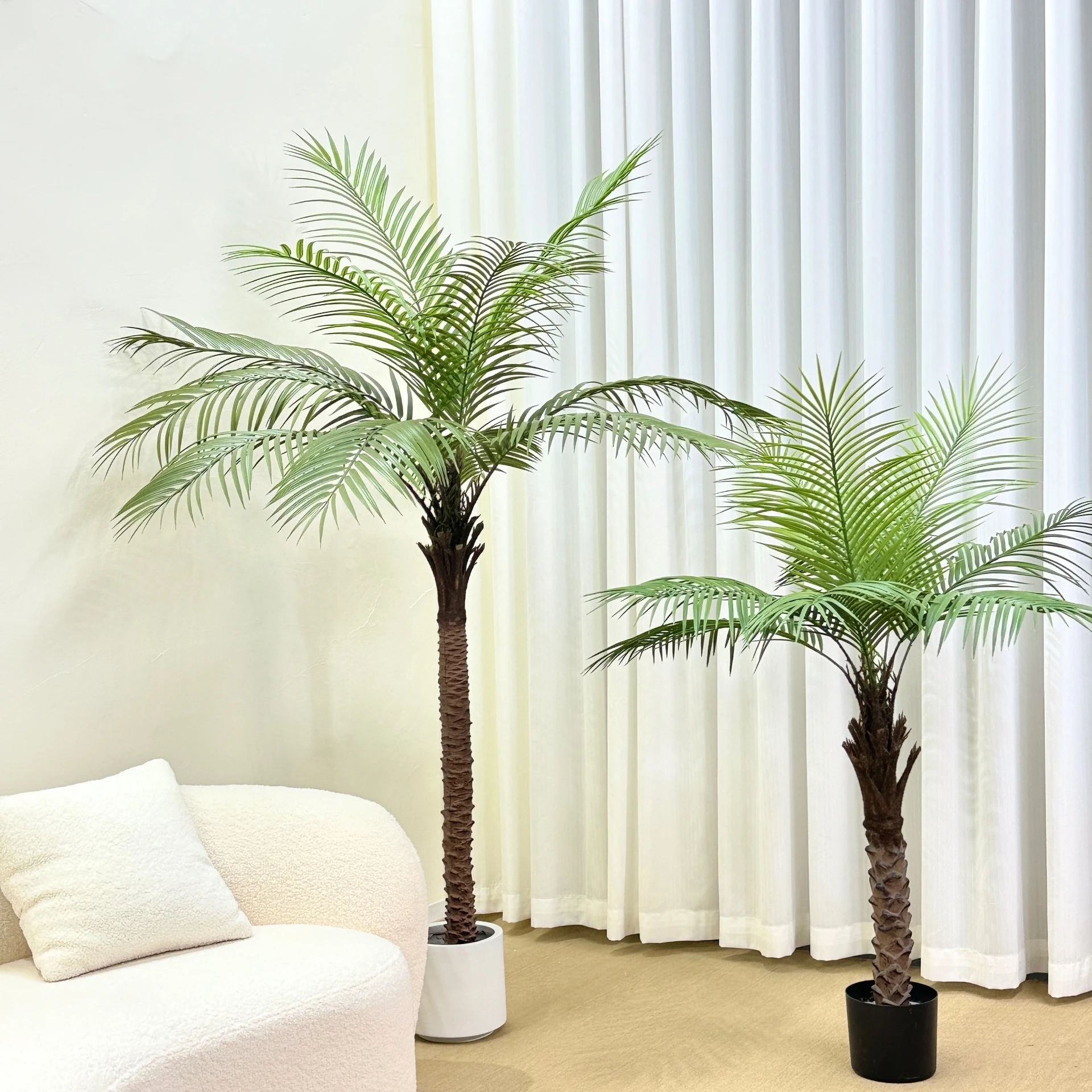 Available styles for potted artificial areca palm tree collection