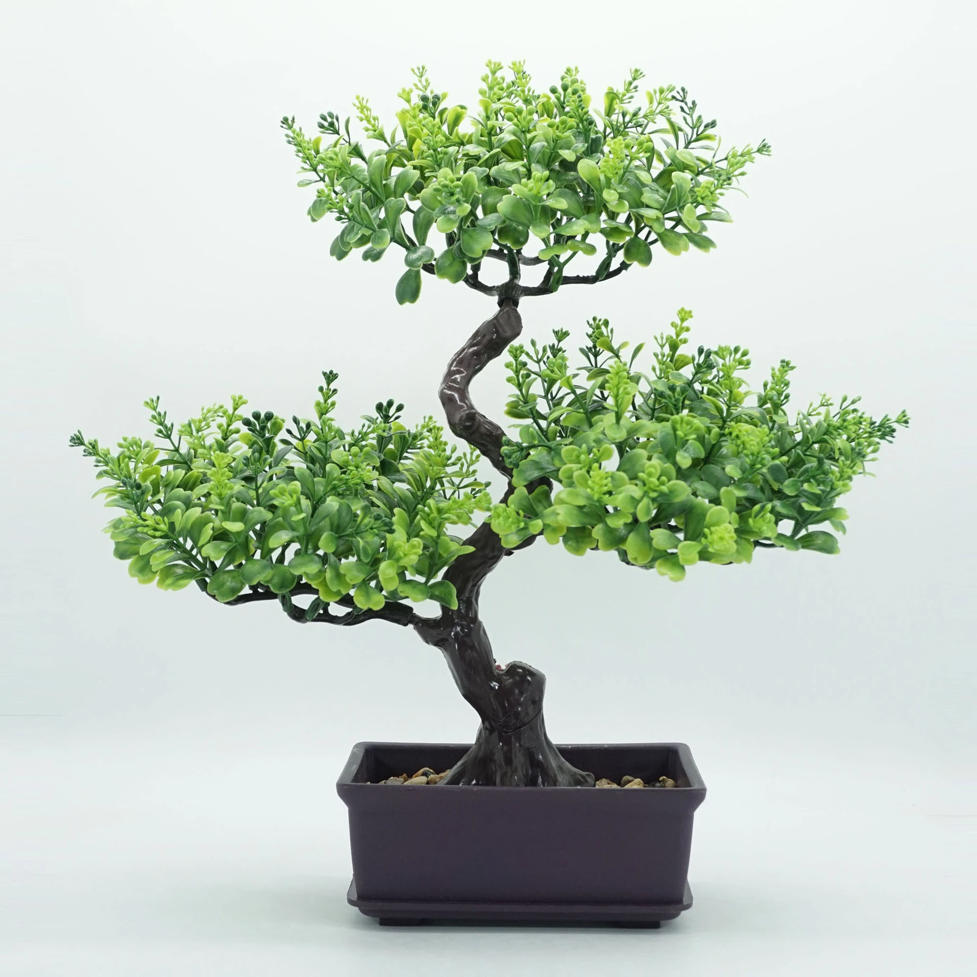Green potted Artificial Bonsai Tree, 36 cm