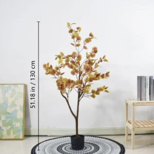Autumn Gold 130 cm potted artificial eucalyptus tree collection
