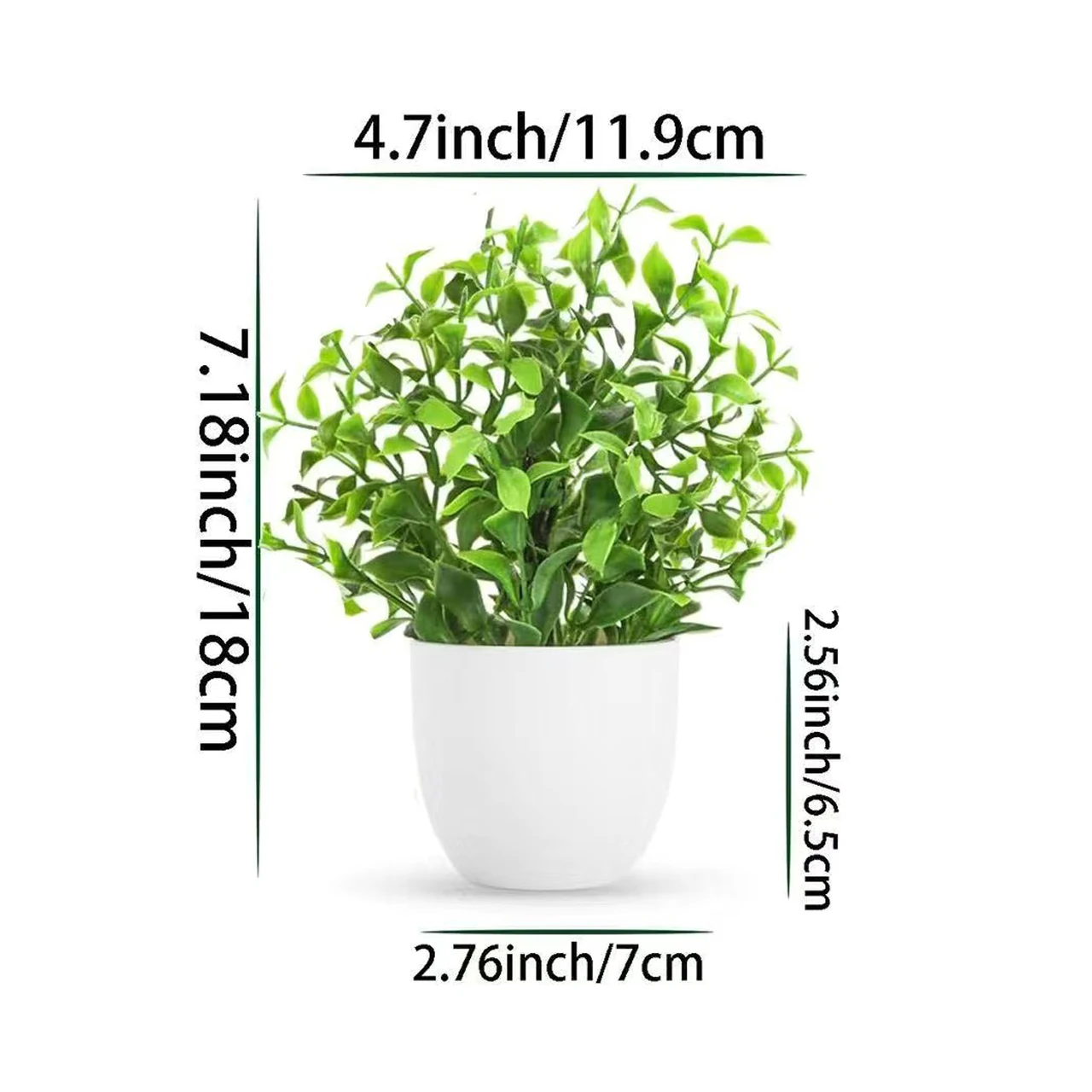Spring Grass potted Artificial Greenery Plant, 18 cm