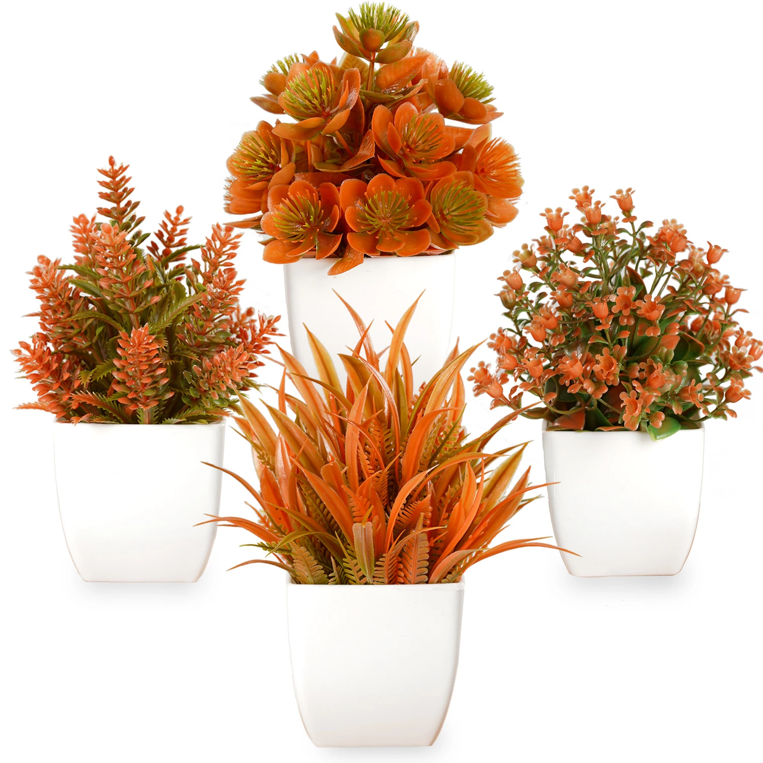 Available styles of potted Artificial Orange Greenery Plant