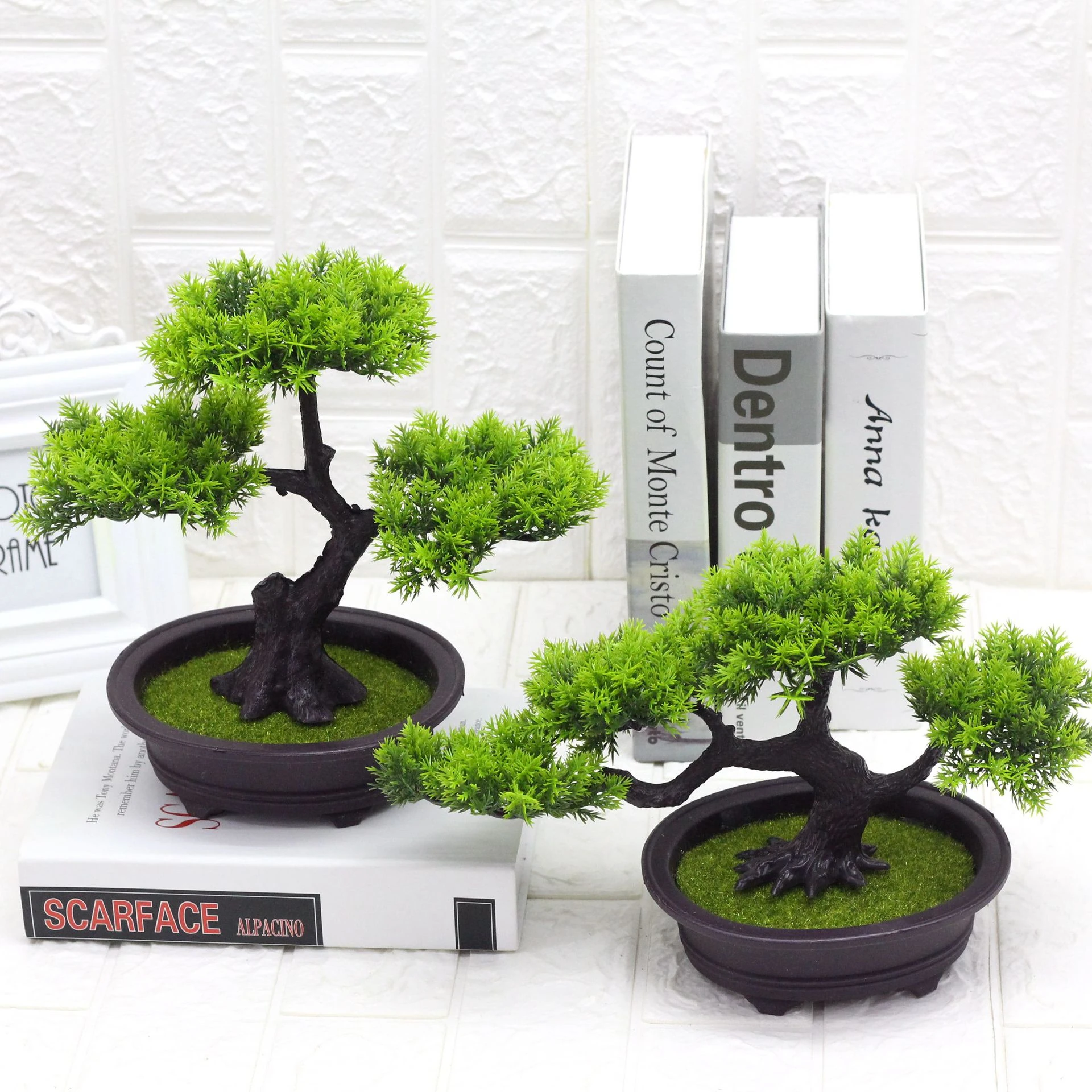 Available styles of potted Artificial Pine Bonsai Tree