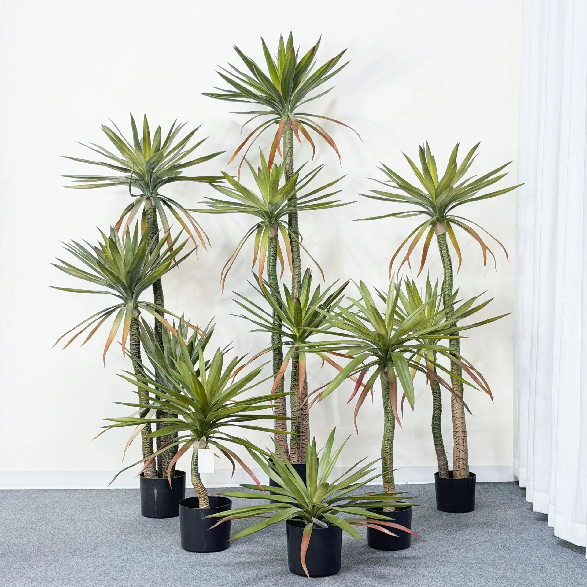 Potted Artificial Red-Edged Dragon Tree Collection displayed for interior