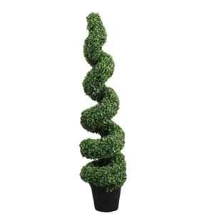 150Cm potted artificial spiral boxwood topiary