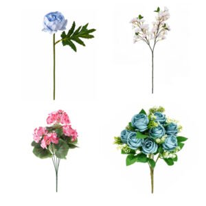 Wholesale artificial flowers including stems bouquets branches and bushes for global buyers