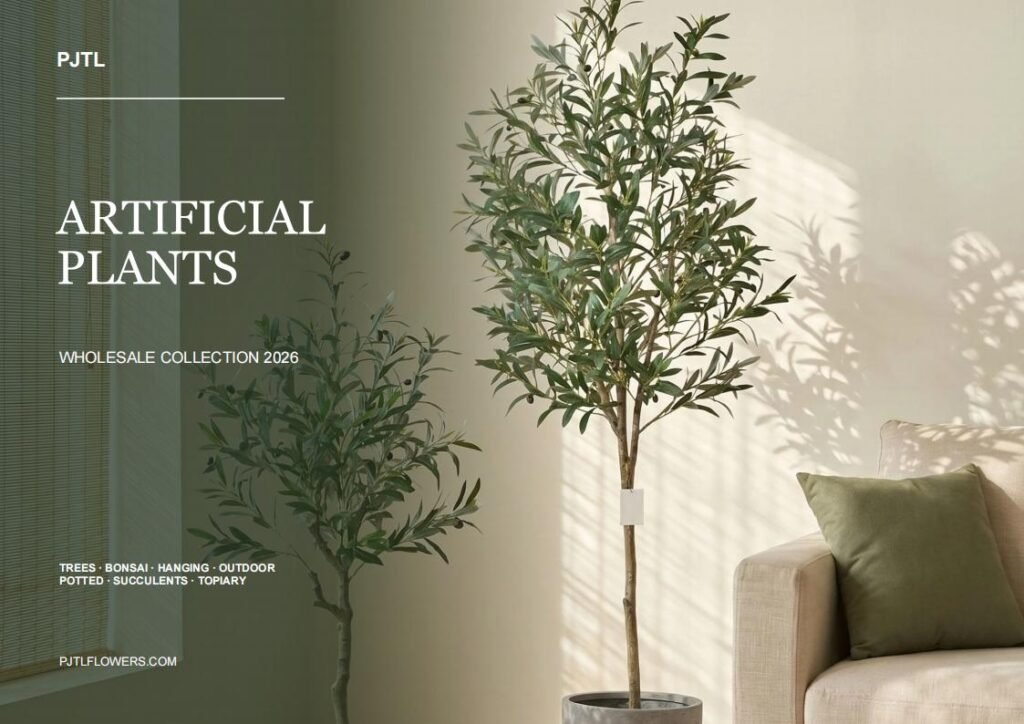 PJTL wholesale artificial plants catalog 2026 cover