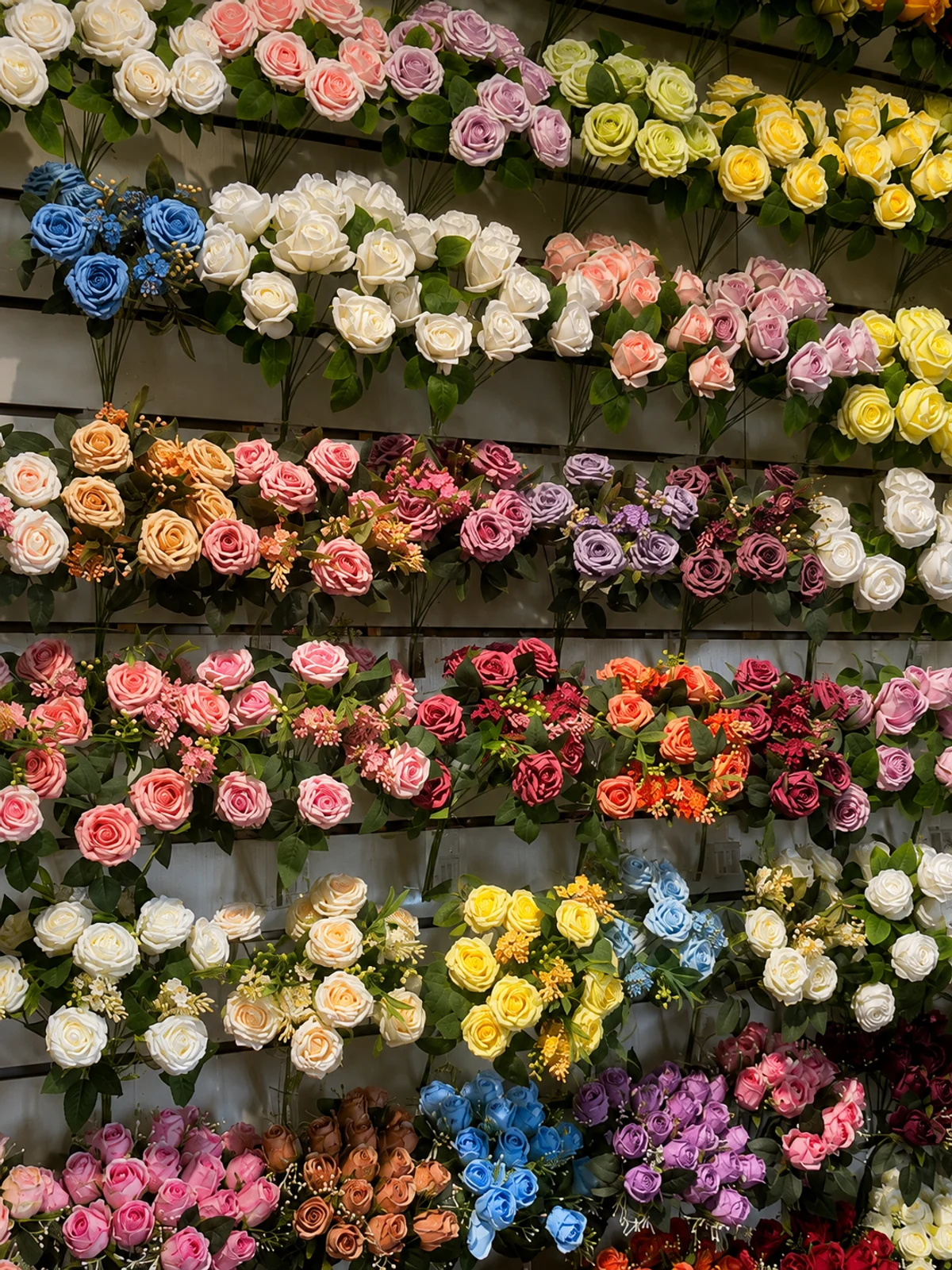Artificial rose bouquets in multiple colors from PJTL's Roses and Blossoms collection.